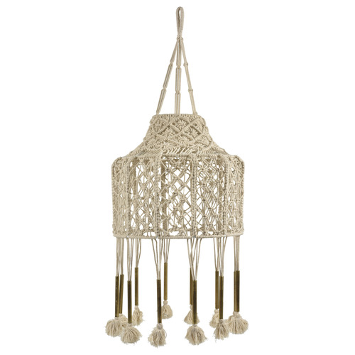 Macrame hanging light deals shade